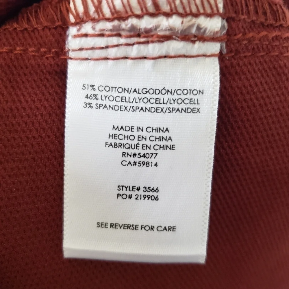🌻NWOT CABI The Drifter Flame Skinny Cord Pants, Style #3566, Size 2 - Picture 10 of 10